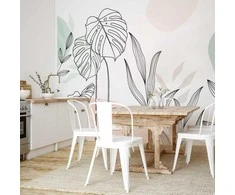 Artgeist Fototapetas - Leaves in Pastels