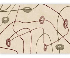 Artgeist Fototapetas - Lines and shapes – bead labyrinth on a pale washed background