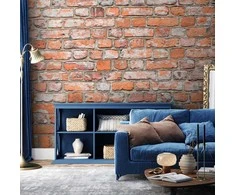 Artgeist Fototapetas - Loft Wall - Pattern Imitating an Old Raudona Brick