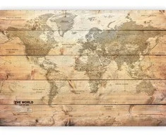 Artgeist Fototapetas - Map on Boards