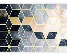 Artgeist Fototapetas - Mėlyna Geometric Pattern