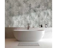 Artgeist Fototapetas - Minimalist landscape - nature motif with pilkas exotic leaves