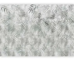 Artgeist Fototapetas - Minimalist landscape - nature motif with pilkas exotic leaves