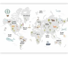 Artgeist Fototapetas - Minimalist Map for Children's Room