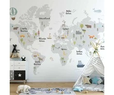 Artgeist Fototapetas - Minimalist Map for Children's Room
