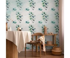 Artgeist Fototapetas - Mint nature - uniform pattern in floral motif with žalias leaves