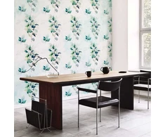 Artgeist Fototapetas - Mint nature - uniform pattern in floral motif with žalias leaves