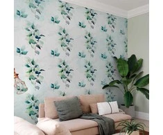 Artgeist Fototapetas - Mint nature - uniform pattern in floral motif with žalias leaves