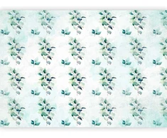 Artgeist Fototapetas - Mint nature - uniform pattern in floral motif with žalias leaves