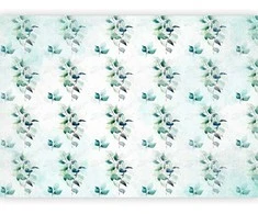 Artgeist Fototapetas - Mint nature - uniform pattern in floral motif with žalias leaves