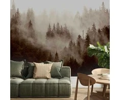 Artgeist Fototapetas - Mountain Forest (Sepia)