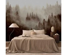 Artgeist Fototapetas - Mountain Forest (Sepia)