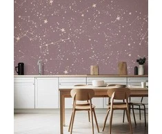Artgeist Fototapetas - Night Sky - Artistic Constellations and Stars in Pastel Shades