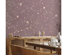Artgeist Fototapetas - Night Sky - Artistic Constellations and Stars in Pastel Shades
