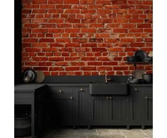 Artgeist Fototapetas - Old wall – retro-style red brick wall