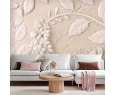 Artgeist Fototapetas - Paper Flowers (rusvai gelsvas)