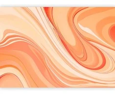 Artgeist Fototapetas - Peach Abstraction - Abstraction with Smoothly Transitioning Colors in Oranžinis Tones