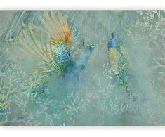 Artgeist Fototapetas - Peacocks Dancing - Third Variant