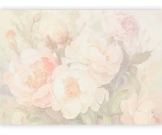 Artgeist Fototapetas - Peonies in the mist
