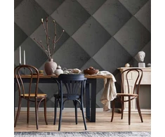Artgeist Fototapetas - Pilkas symmetry - geometric pattern in concrete pattern with light joints