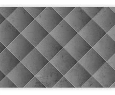 Artgeist Fototapetas - Pilkas symmetry - geometric concrete pattern with baltas joints
