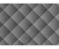 Artgeist Fototapetas - Pilkas symmetry - geometric pattern in concrete pattern with light joints