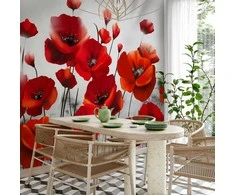 Artgeist Fototapetas - Poppies in the Moonlight
