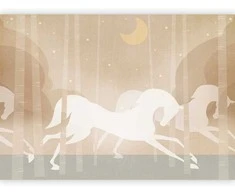 Artgeist Fototapetas - Rushing Steeds