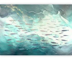 Artgeist Fototapetas - School of small fish