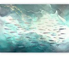 Artgeist Fototapetas - School of small fish