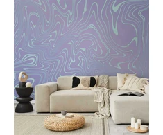 Artgeist Fototapetas - Sea Abstraction - Intriguing Composition of Wavy Shapes in Shades of Mėlyna
