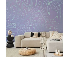 Artgeist Fototapetas - Sea Abstraction - Intriguing Composition of Wavy Shapes in Shades of Mėlyna