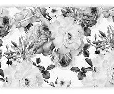 Artgeist Fototapetas - Sentimental Garden (Juodas and Baltas)