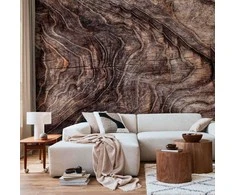 Artgeist Fototapetas - Signs of the times - an abstract background with the wrinkled bark of an old medžio