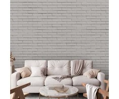Artgeist Fototapetas - Snow Brick - Pattern Imitating a Brick Wall in Baltas