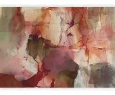 Artgeist Fototapetas - Spring composition – transparencies and forms in watercolor style