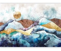 Artgeist Fototapetas - Stained Glass Landscape