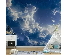 Artgeist Fototapetas - Starry Clouds and Delicate Light Over a Corner of the Sky