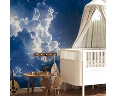 Artgeist Fototapetas - Starry Clouds and Delicate Light Over a Corner of the Sky