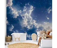 Artgeist Fototapetas - Starry Clouds and Delicate Light Over a Corner of the Sky