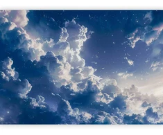 Artgeist Fototapetas - Starry Clouds and Delicate Light Over a Corner of the Sky