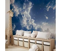 Artgeist Fototapetas - Starry Clouds and Delicate Light Over a Corner of the Sky