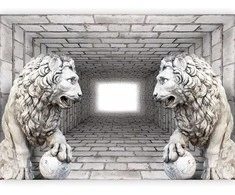 Artgeist Fototapetas - Stone Lions