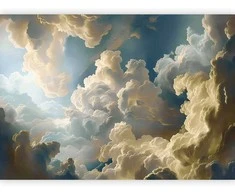 Artgeist Fototapetas - Sun and Shadows: A Theatrical Ekranas of Nature High Above the Earth