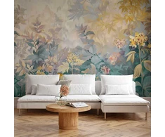 Artgeist Fototapetas - Tapestry Pattern with a Meadow and Flowers Kilim with a Spring Motif