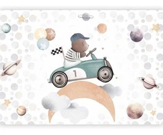 Artgeist Fototapetas - Teddy Bear in a Racing Car