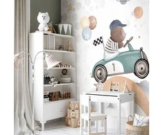 Artgeist Fototapetas - Teddy Bear in a Racing Car