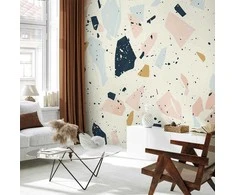 Artgeist Fototapetas - Terrazzo with Large Scaled Stones in Subdued Colors