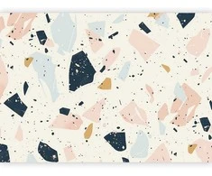 Artgeist Fototapetas - Terrazzo with Large Scaled Stones in Subdued Colors