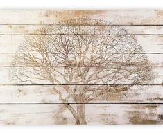 Artgeist Fototapetas - Tree on Boards